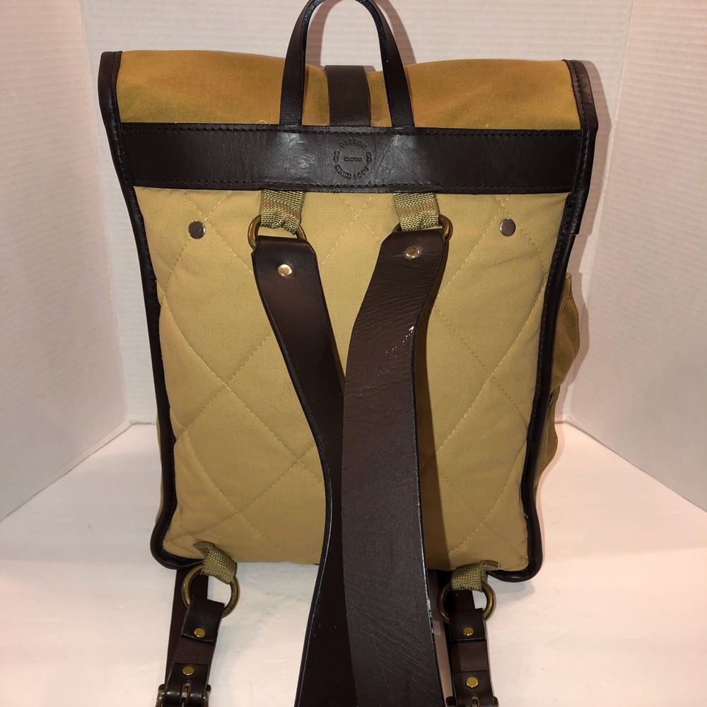 Filson Tan Tin Cloth Rugged Field Backpack Purse Bag - Picture 6 of 14